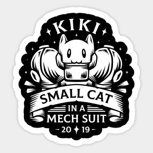 Small Cat in a Mech Suit Sticker